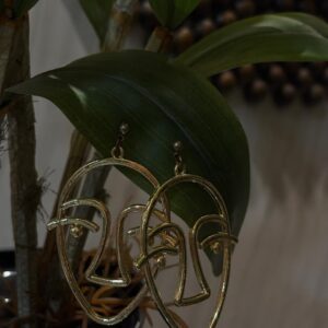 Face It – Abstract Face Statement Earrings