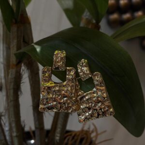 sharp theory – bold square abstract statement earrings